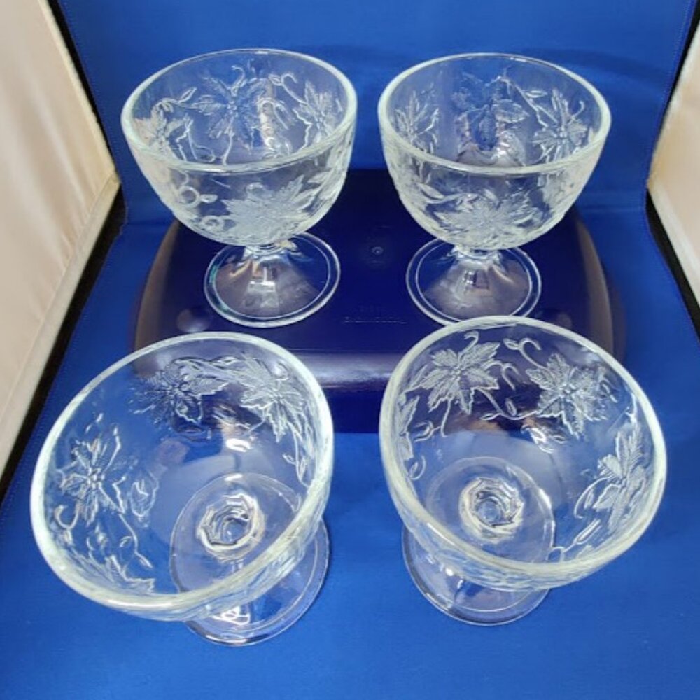 Princess House Dessert Compotes -Footed - Set of 4 -Fantasia (575) -Retired - Picture 5 of 9